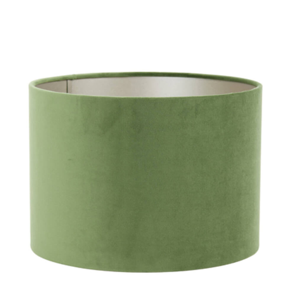 Light & Living Velours Cylinder Shade S Dusty Green